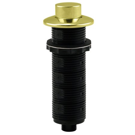 WESTBRASS Replacement Raised Button Disposal Air Switch Trim in Polished Brass ASB-RB3-01